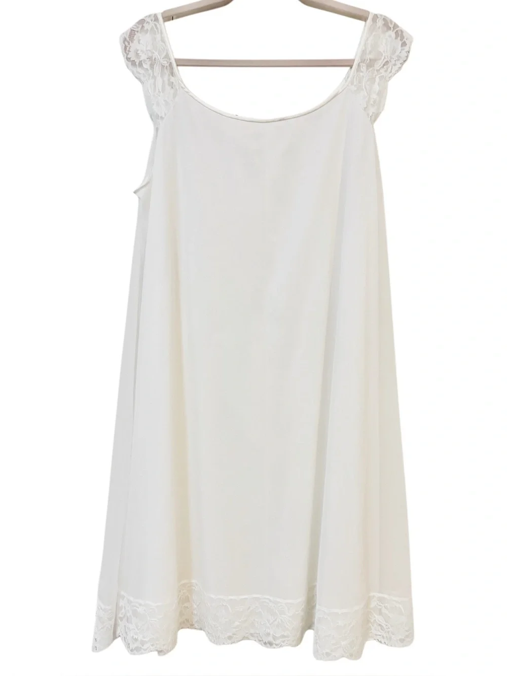 Vtg 50s 60s Vanity Fair White Sheer Babydoll Dress / Nightgown / Negligee -Large
